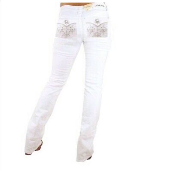 50 % LA Idol Bootcut White Jean Stretch 5171BT-New - Picture 2 of 7
